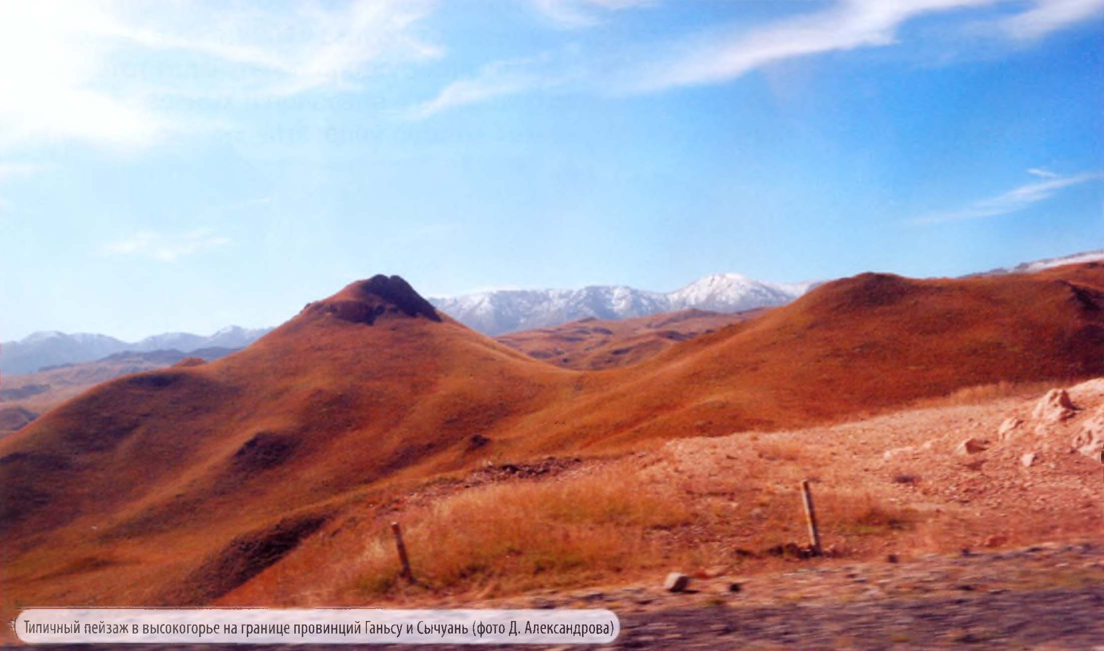 Типичный пейзаж в высокогорье на границе провинций Ганьсу и Сычуань (фото Д. Александрова).