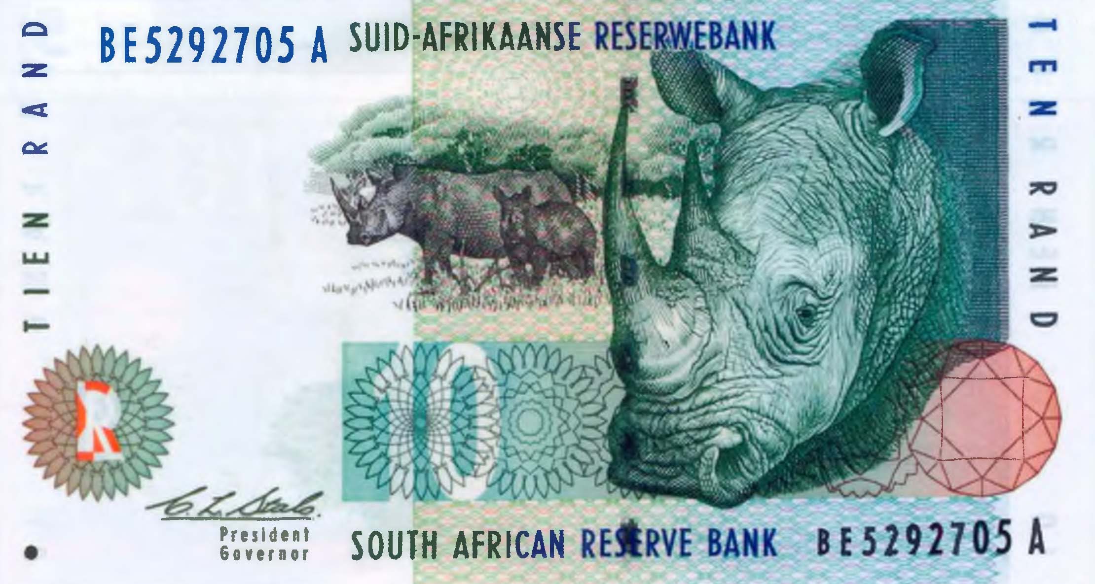 10 рандов, Южно Африканская Республика, 1999 г.